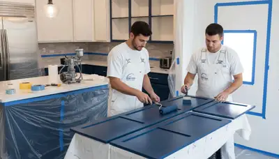 Cabinet painting in Kenosha, WI for durable, moisture-resistant kitchen cabinet finishes
