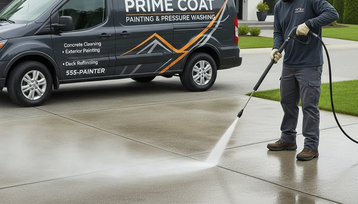 Concrete pressure cleaning in Kenosha, WI for driveways and walkways by Kenosha Paint Pros