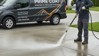 Concrete pressure cleaning in Kenosha, WI for driveways and walkways by Kenosha Paint Pros