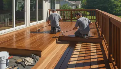 Professional deck staining in Kenosha, WI for wood protection and curb appeal