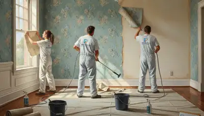 Wallpaper removal service in Kenosha, WI preparing walls for painting